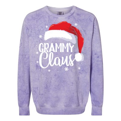 Grammy Claus Santa Funny Christmas Pajama Matching Family Great Gift Colorblast Crewneck Sweatshirt