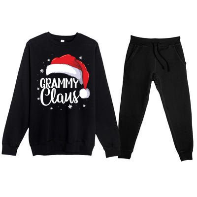 Grammy Claus Santa Funny Christmas Pajama Matching Family Great Gift Premium Crewneck Sweatsuit Set