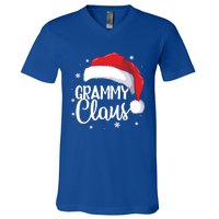 Grammy Claus Santa Funny Christmas Pajama Matching Family Great Gift V-Neck T-Shirt