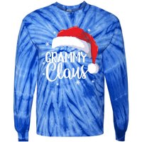 Grammy Claus Santa Funny Christmas Pajama Matching Family Great Gift Tie-Dye Long Sleeve Shirt