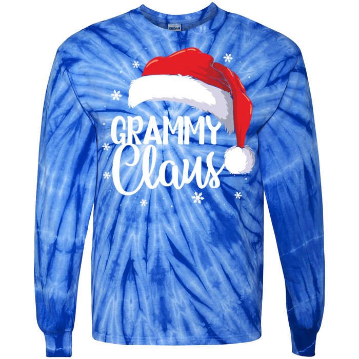 Grammy Claus Santa Funny Christmas Pajama Matching Family Great Gift Tie-Dye Long Sleeve Shirt