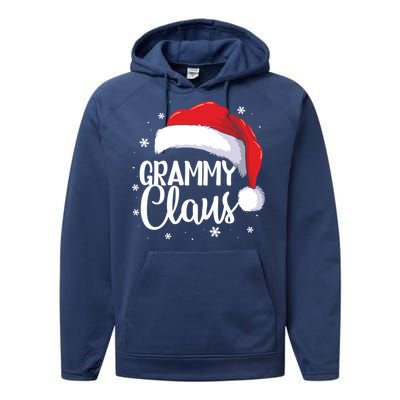 Grammy Claus Santa Funny Christmas Pajama Matching Family Great Gift Performance Fleece Hoodie