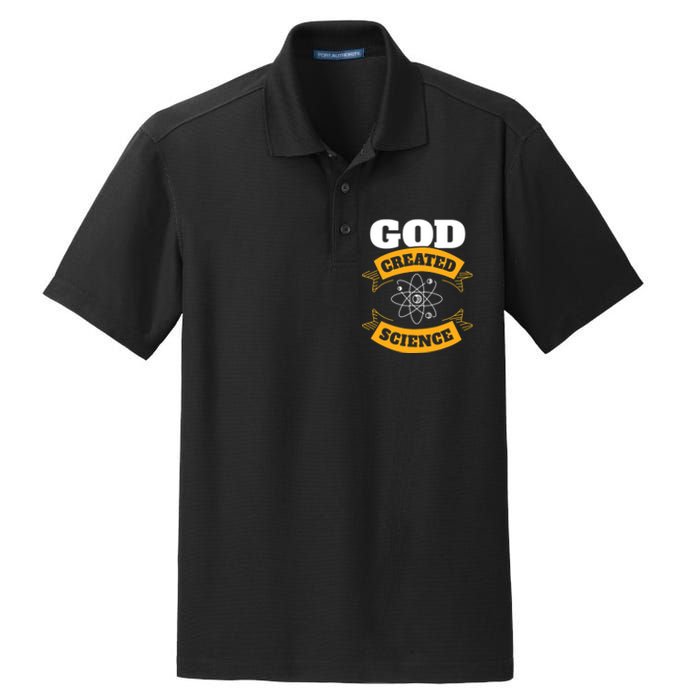 God Created Science Christian Dry Zone Grid Polo