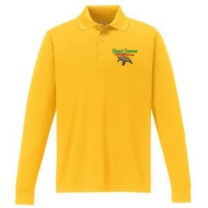 Grand Cayman Sea Turtles Performance Long Sleeve Polo