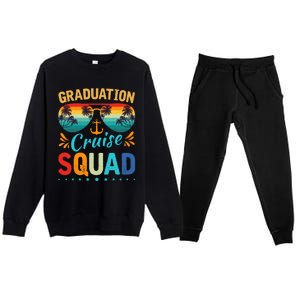 Graduation Cruise Squad 2024 Funny Cruising Graduation Trip Premium Crewneck Sweatsuit Set