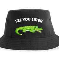 Gator Crocodile See You Later Alligator Sustainable Bucket Hat