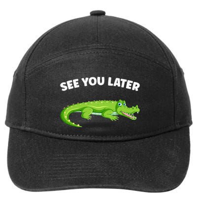 Gator Crocodile See You Later Alligator 7-Panel Snapback Hat