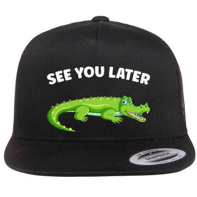 Gator Crocodile See You Later Alligator Flatbill Hat