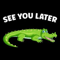 Gator Crocodile See You Later Alligator 16 in Basic Backpack