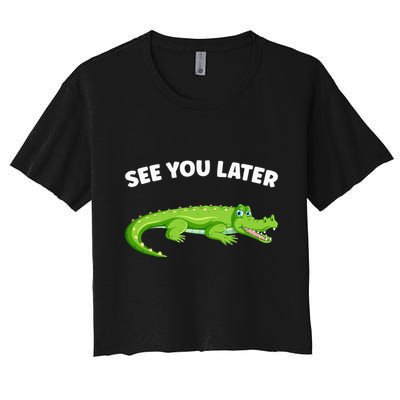 Gator Crocodile See You Later Alligator Crop Top