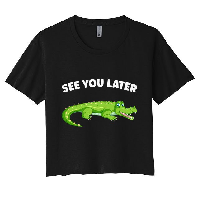 Gator Crocodile See You Later Alligator Crop Top