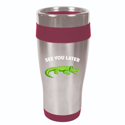 Gator Crocodile See You Later Alligator 16oz Travel Tumbler