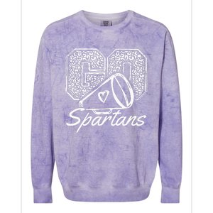 Go Cheer Spartans Sports Name Gifts Colorblast Crewneck Sweatshirt