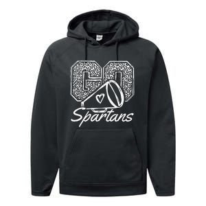 Go Cheer Spartans Sports Name Gifts Performance Fleece Hoodie