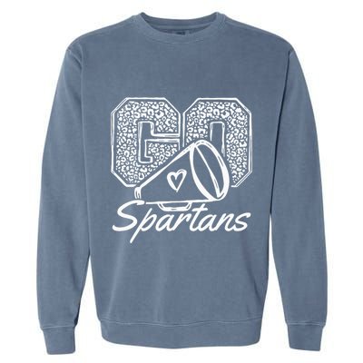 Go Cheer Spartans Sports Name Gifts Garment-Dyed Sweatshirt