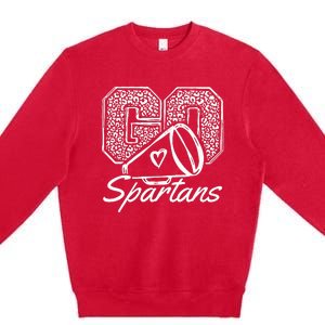 Go Cheer Spartans Sports Name Gifts Premium Crewneck Sweatshirt