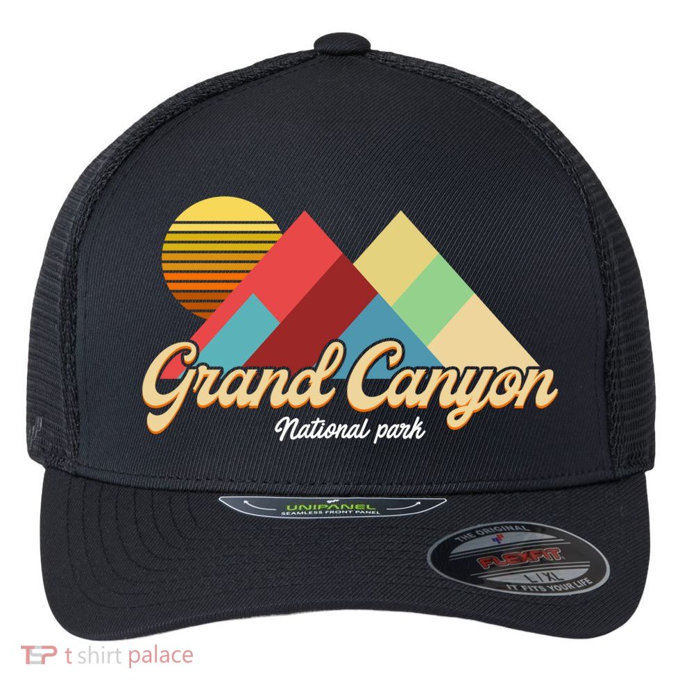 Grand Canyon S National Park Vintage Retro Gift Flexfit Unipanel Trucker Cap