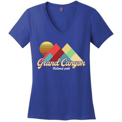 Grand Canyon S National Park Vintage Retro Gift Women's V-Neck T-Shirt