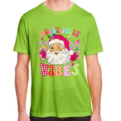 Groovy Cute Santa Claus Christmas Vibes Xmas Adult ChromaSoft Performance T-Shirt