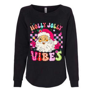 Groovy Cute Santa Claus Christmas Vibes Xmas Womens California Wash Sweatshirt