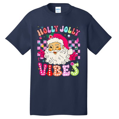 Groovy Cute Santa Claus Christmas Vibes Xmas Tall T-Shirt