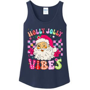 Groovy Cute Santa Claus Christmas Vibes Xmas Ladies Essential Tank