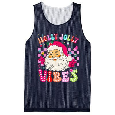 Groovy Cute Santa Claus Christmas Vibes Xmas Mesh Reversible Basketball Jersey Tank