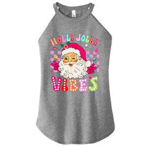 Groovy Cute Santa Claus Christmas Vibes Xmas Women's Perfect Tri Rocker Tank