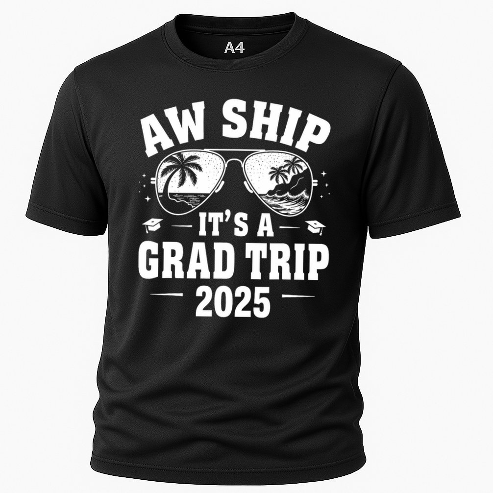 Graduation Cruise Ship Graduate Aw Ship It's A Grad Trip Cooling Performance Crew T-Shirt