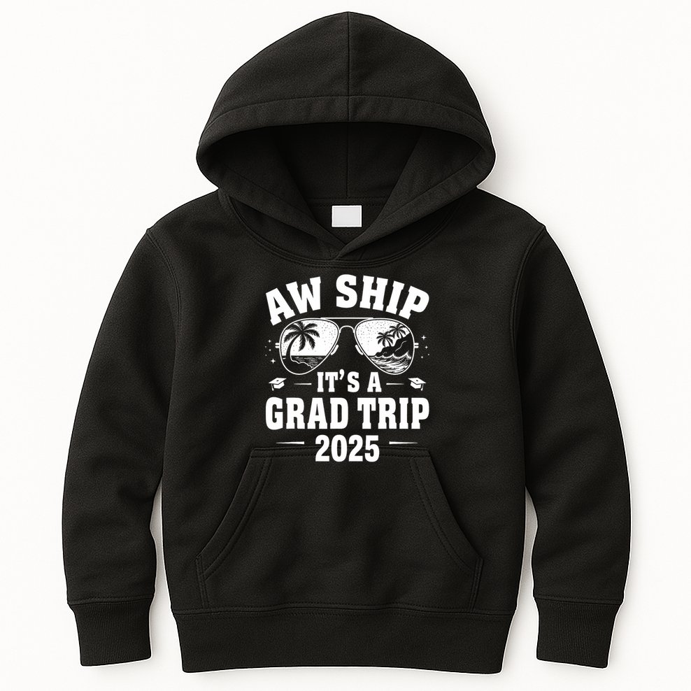 Graduation Cruise Ship Graduate Aw Ship It's A Grad Trip Kids Hoodie