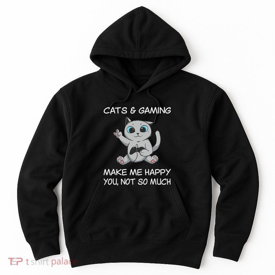 Gaming Cat Sarcastic Cat Lover Video Games Video Gamer Hoodie