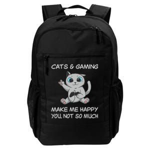 Gaming Cat Sarcastic Cat Lover Video Games Video Gamer Daily Commute Backpack