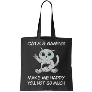 Gaming Cat Sarcastic Cat Lover Video Games Video Gamer Tote Bag