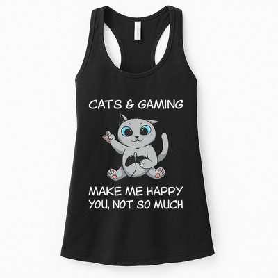 Gaming Cat Sarcastic Cat Lover Video Games Video Gamer Womens Tank Top