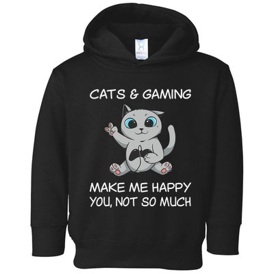 Gaming Cat Sarcastic Cat Lover Video Games Video Gamer Toddler Hoodie