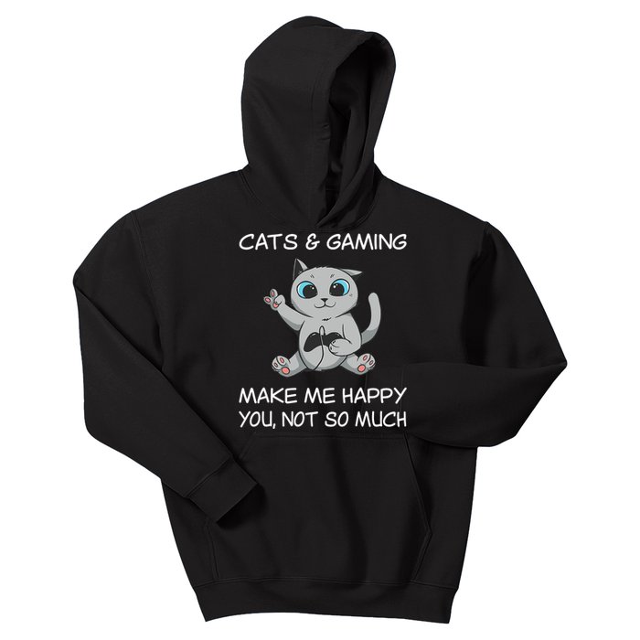 Gaming Cat Sarcastic Cat Lover Video Games Video Gamer Kids Hoodie