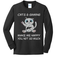 Gaming Cat Sarcastic Cat Lover Video Games Video Gamer Kids Long Sleeve Shirt