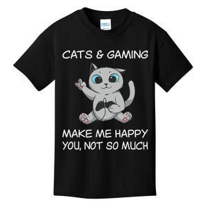 Gaming Cat Sarcastic Cat Lover Video Games Video Gamer Kids T-Shirt