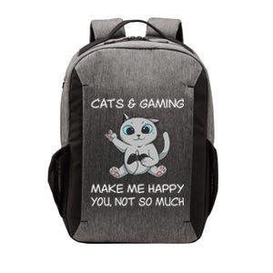 Gaming Cat Sarcastic Cat Lover Video Games Video Gamer Vector Backpack