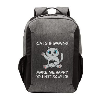 Gaming Cat Sarcastic Cat Lover Video Games Video Gamer Vector Backpack