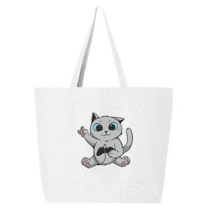 Gaming Cat Sarcastic Cat Lover Video Games Video Gamer 25L Jumbo Tote