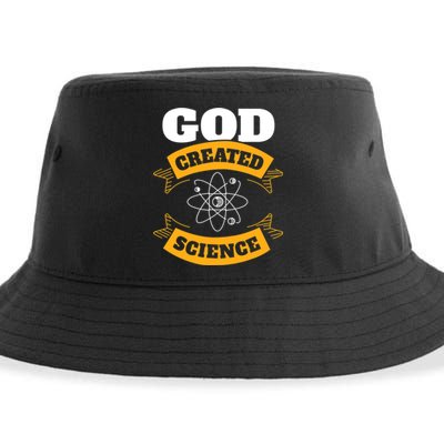 God Created Science Christian Sustainable Bucket Hat