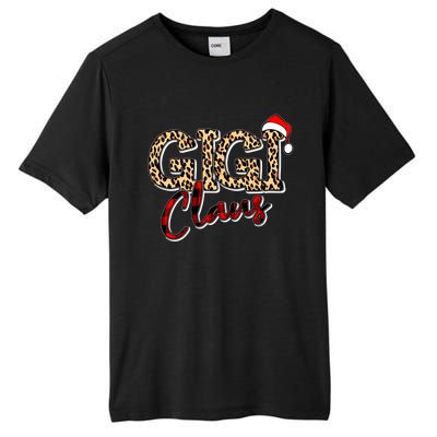 Grandma Christmas Santa Hat Gigi Claus Leopard Buffalo Plaid Gift Tall Fusion ChromaSoft Performance T-Shirt