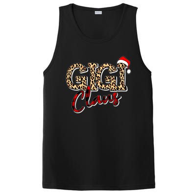 Grandma Christmas Santa Hat Gigi Claus Leopard Buffalo Plaid Gift PosiCharge Competitor Tank