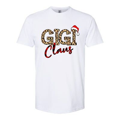 Grandma Christmas Santa Hat Gigi Claus Leopard Buffalo Plaid Gift Softstyle CVC T-Shirt