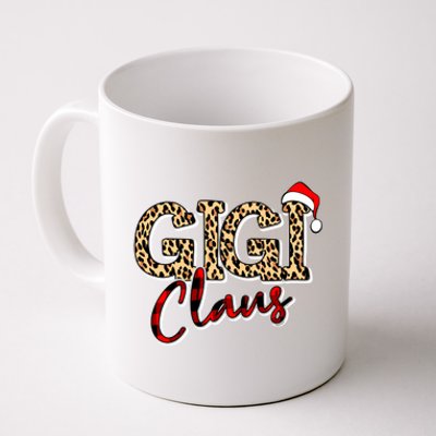 Grandma Christmas Santa Hat Gigi Claus Leopard Buffalo Plaid Gift Coffee Mug