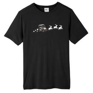 Golf Cart Santa Christmas Sleigh Funny Golf Cart Xmas Gift Tall Fusion ChromaSoft Performance T-Shirt