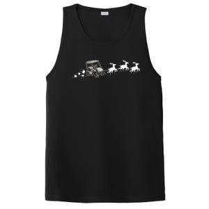 Golf Cart Santa Christmas Sleigh Funny Golf Cart Xmas Gift PosiCharge Competitor Tank