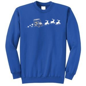 Golf Cart Santa Christmas Sleigh Funny Golf Cart Xmas Gift Sweatshirt