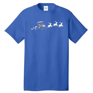 Golf Cart Santa Christmas Sleigh Funny Golf Cart Xmas Gift Tall T-Shirt